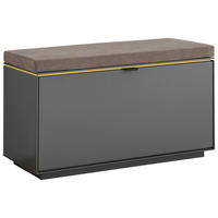 GARDEROBENBANK  in 85/45/40 cm  - Anthrazit/Schwarz, Design, Holzwerkstoff/Textil (85/45/40cm) - Dieter Knoll