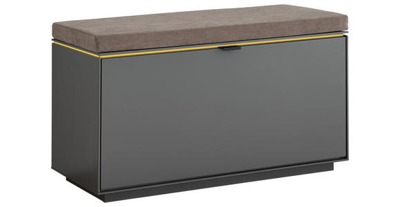 GARDEROBENBANK  in 85/45/40 cm  - Anthrazit/Schwarz, Design, Holzwerkstoff/Textil (85/45/40cm) - Dieter Knoll