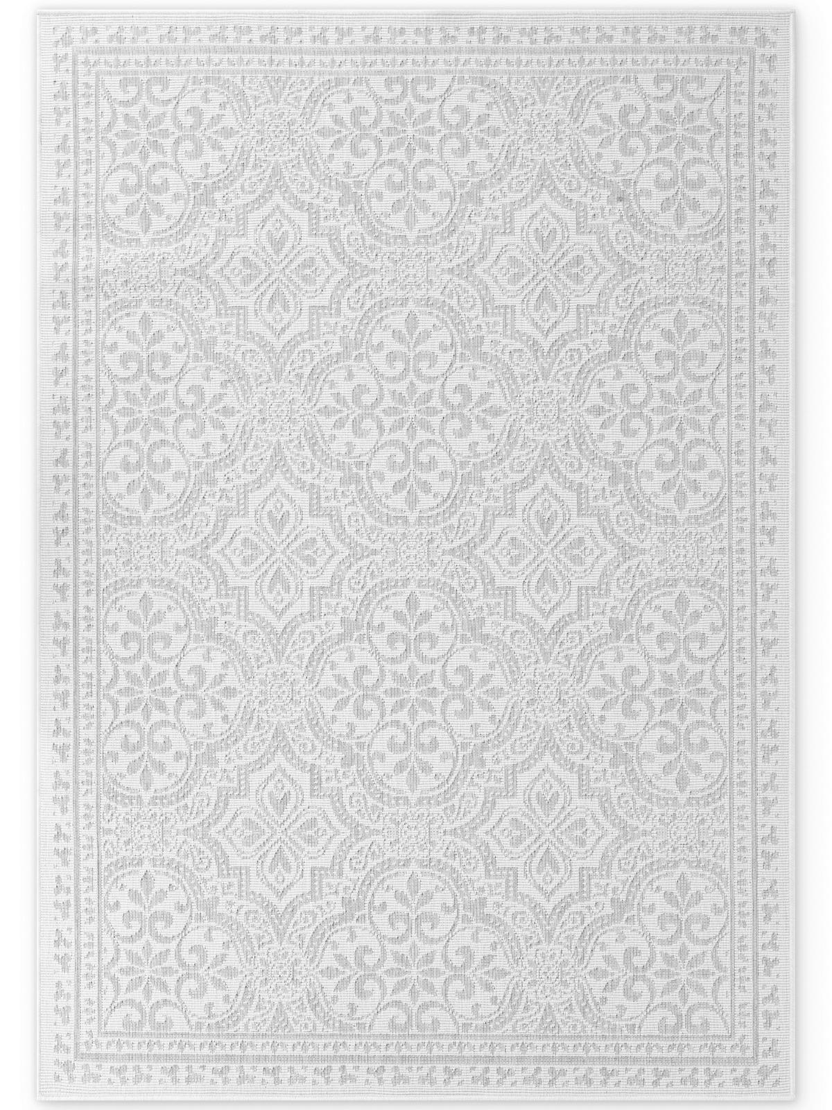 OUTDOORTEPPICH 120/170 cm Duet Grau, Weiß  - Weiß/Grau, Design, Kunststoff (120/170cm)