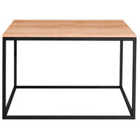 TABLE BASSE bois 65/65/41,5 cm  - noir/couleur de hêtre, Design, métal/bois (65/65/41,5cm) - Johann Jakob
