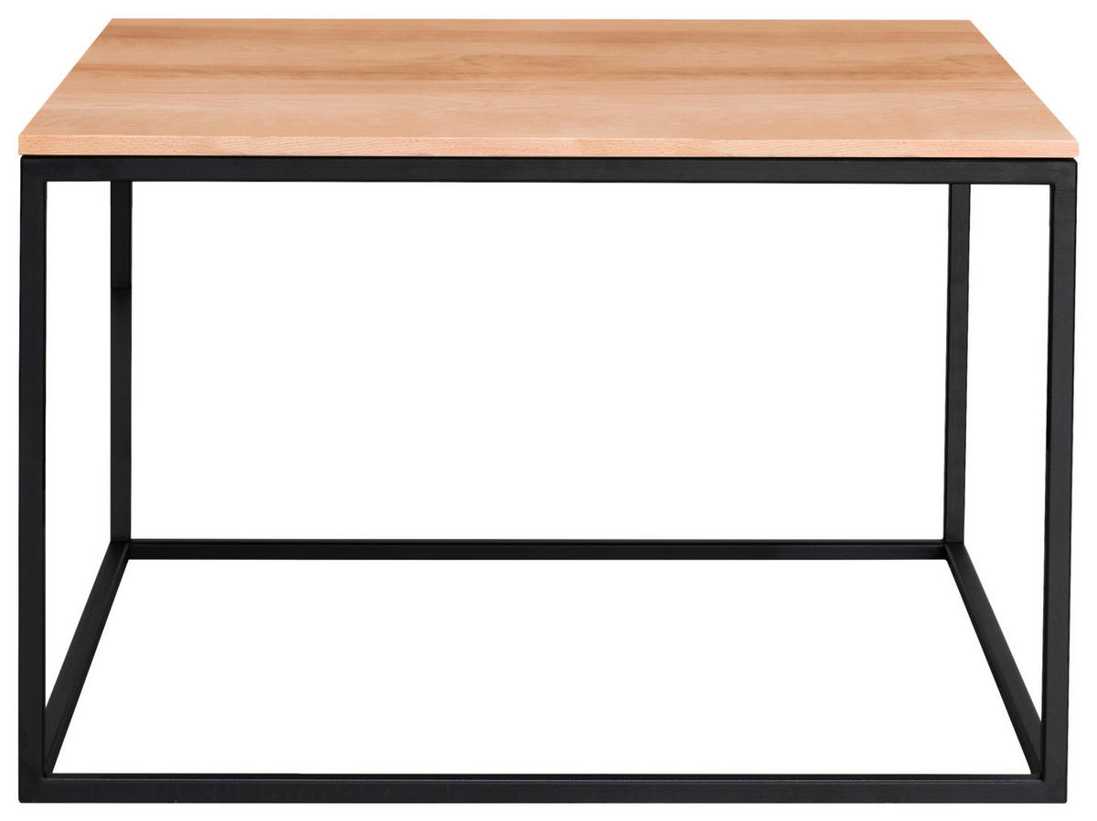 TABLE BASSE bois 65/65/41,5 cm  - noir/couleur de hêtre, Design, métal/bois (65/65/41,5cm) - Johann Jakob