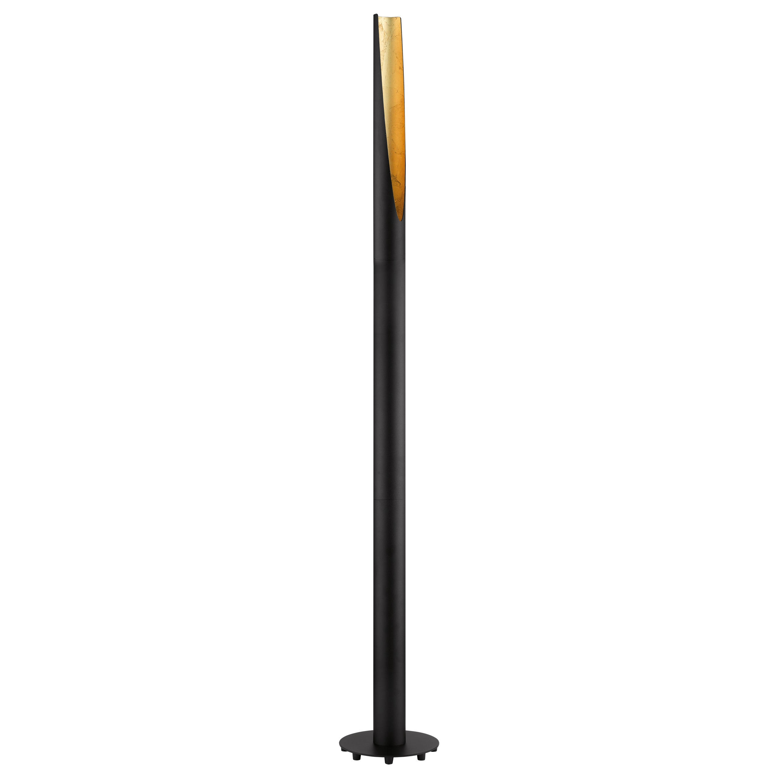 LED ÁLLÓLÁMPA - fekete/arany, Design, fém (6/137cm)
