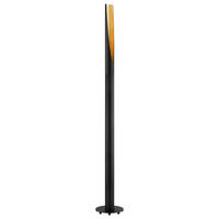 LED ÁLLÓLÁMPA - fekete/arany, Design, fém (6/137cm)
