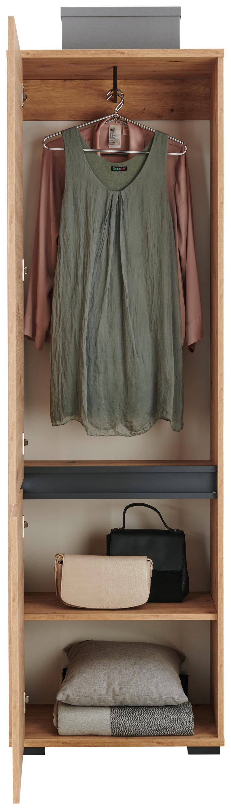 GARDEROBE  in 220/195/38 cm  - Anthrazit/Eiche Artisan, MODERN, Holzwerkstoff (220/195/38cm) - Xora