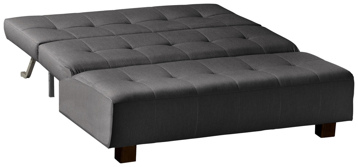 SCHLAFSOFA in Textil Anthrazit  - Anthrazit/Schwarz, Design, Textil/Metall (165/92/102cm) - Novel