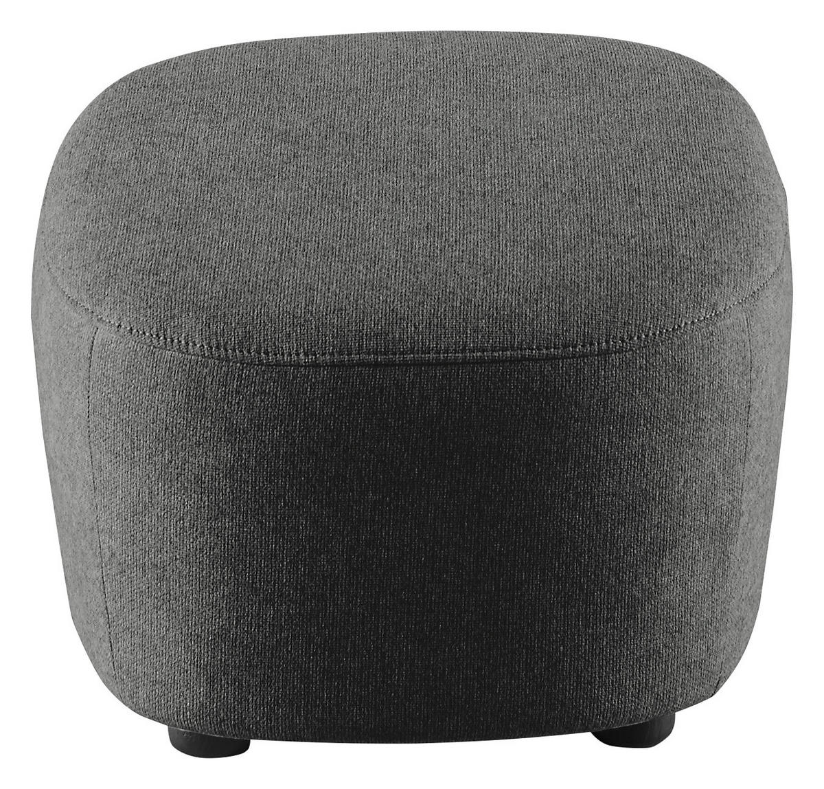 HOCKER Webstoff Graphitfarben  - Schwarz/Graphitfarben, Design, Kunststoff/Textil (54/41/57cm) - SetOne by Musterring