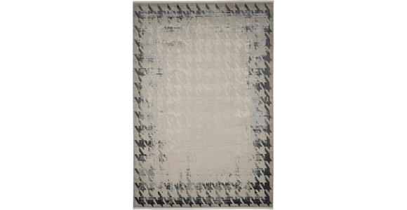 WEBTEPPICH 160/230 cm Houndstooth Border Grau  - Grau, Design, Textil (160/230cm) - Dieter Knoll