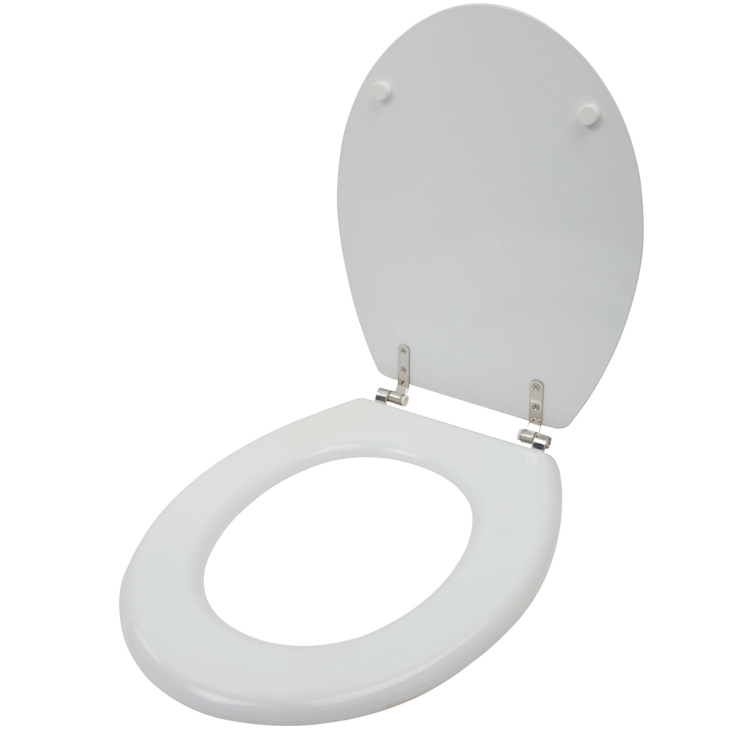 WC-SITZ Braun, Weiß  - Braun/Weiß, Basics, Kunststoff (45/36/5cm)