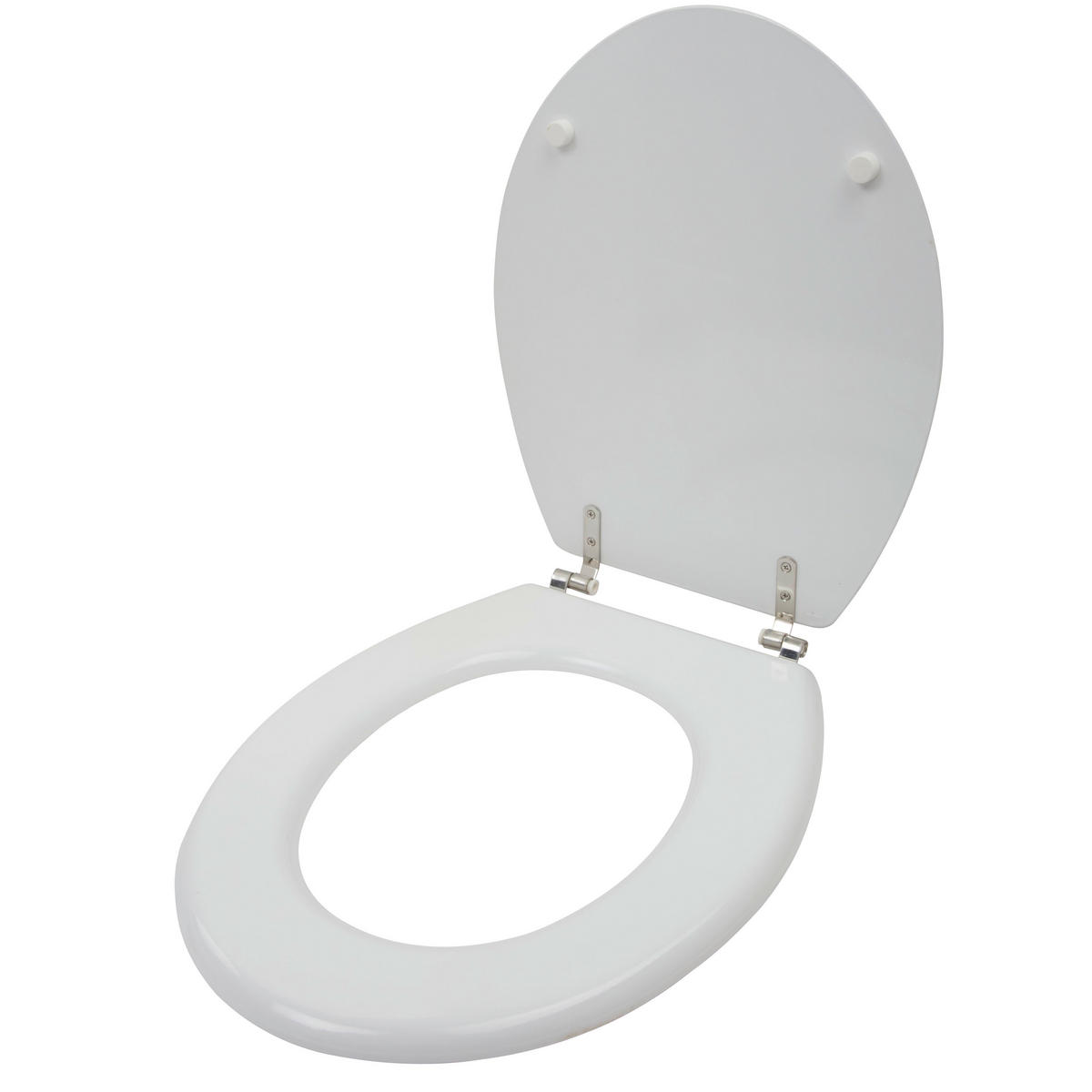 WC-SITZ Braun, Weiß  - Braun/Weiß, Basics, Kunststoff (45/36/5cm)