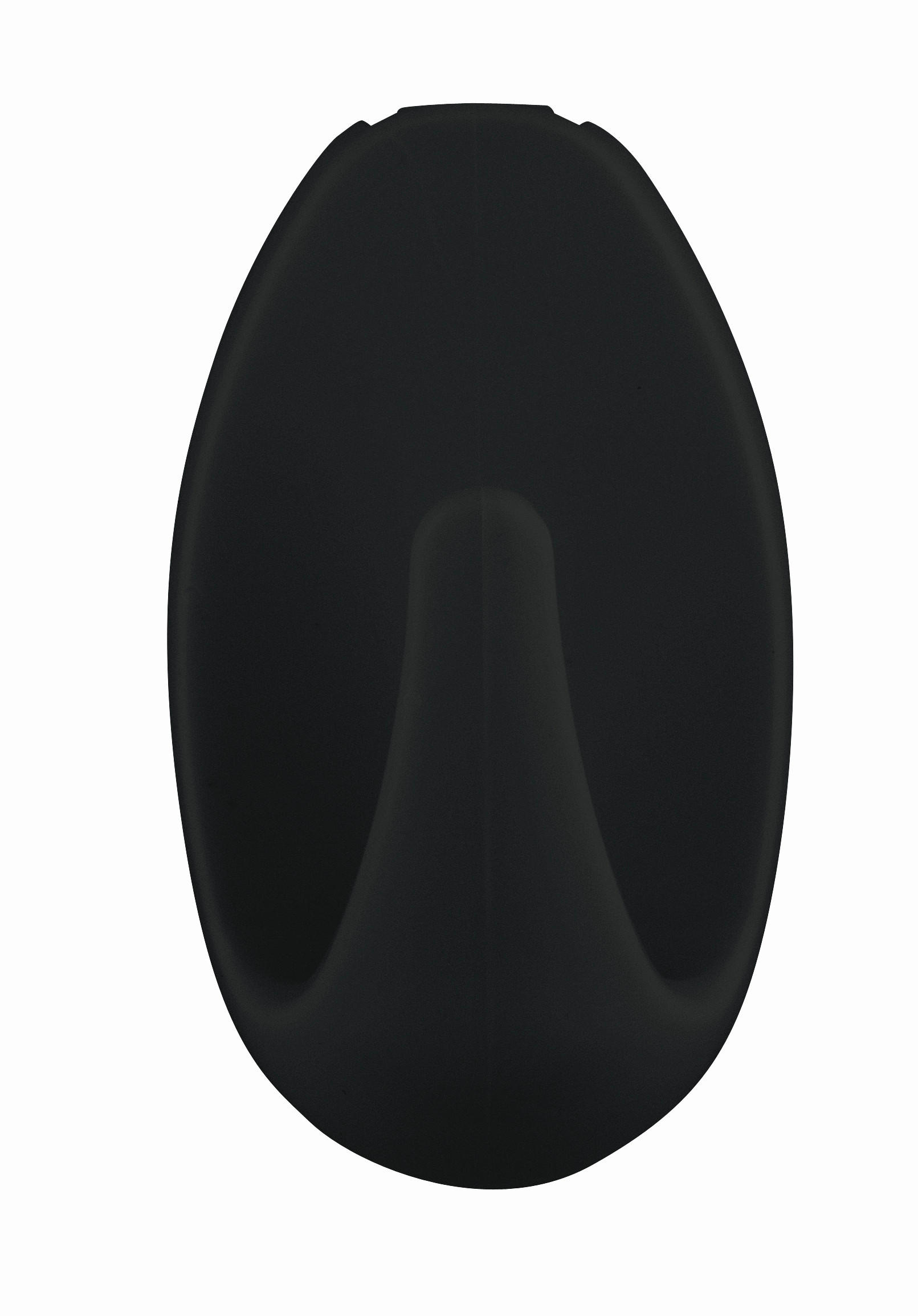 KLEBEHAKEN 3 Stück  in Schwarz  - Schwarz, Basics, Kunststoff (2,5/4,5/1,7cm) - Tesa