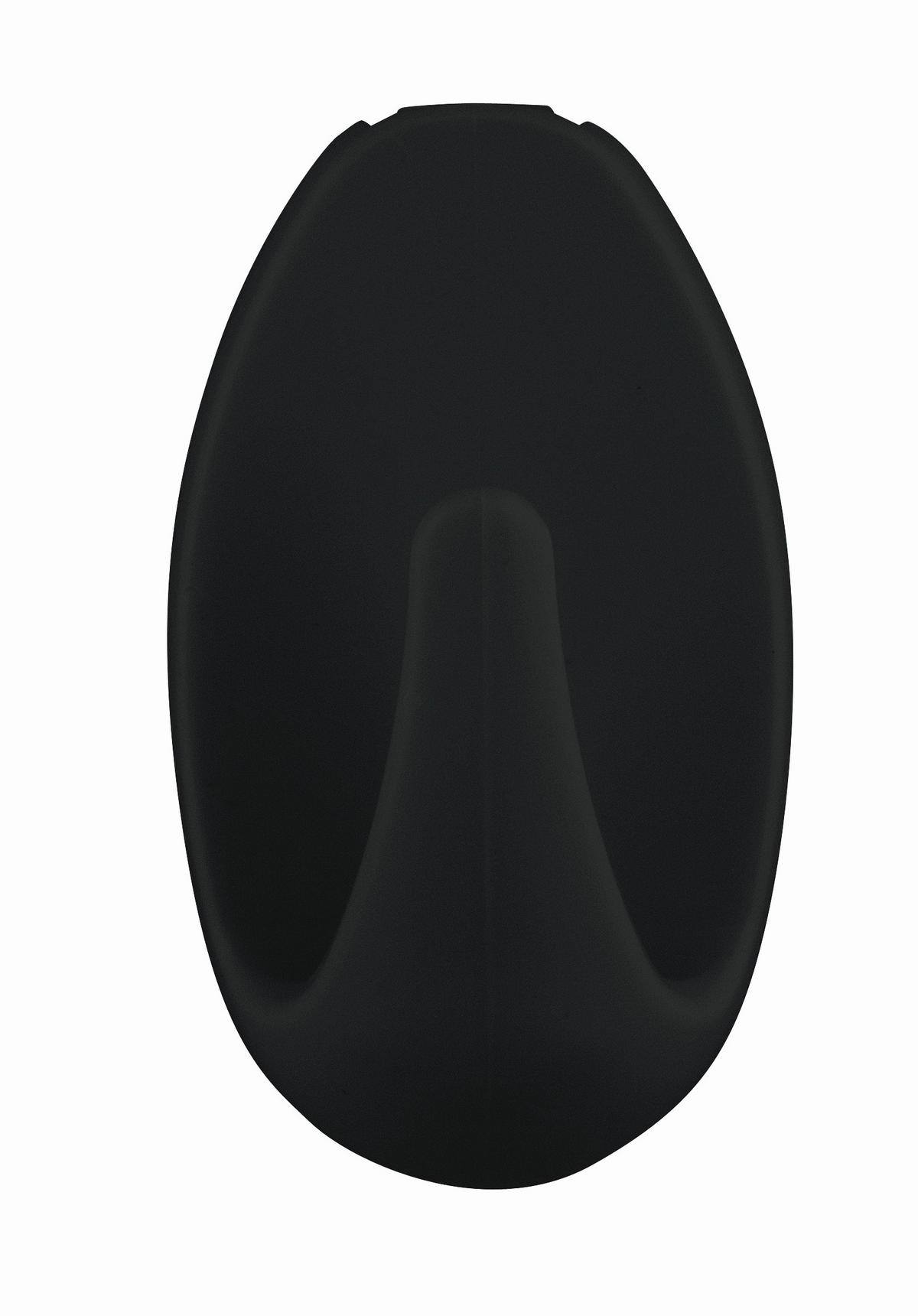 KLEBEHAKEN 3 Stück  in Schwarz  - Schwarz, Basics, Kunststoff (2,5/4,5/1,7cm) - Tesa