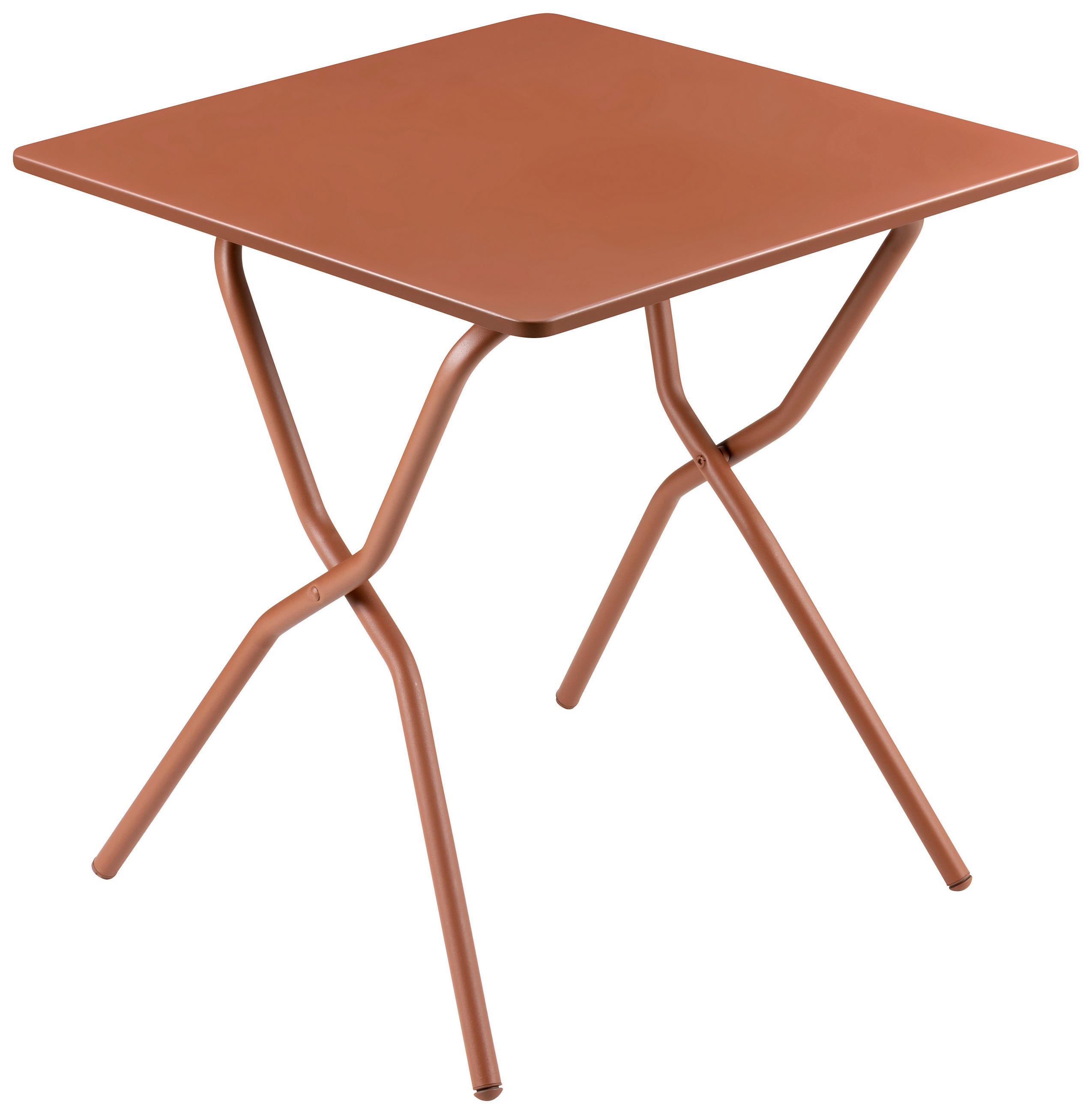 GARTENKLAPPTISCH 70/64/73 cm Metall rechteckig  - Rot, Basics, Metall (70/64/73cm) - Lafuma Mobilier