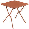 GARTENKLAPPTISCH 70/64/73 cm Metall rechteckig  - Rot, Basics, Metall (70/64/73cm) - Lafuma Mobilier