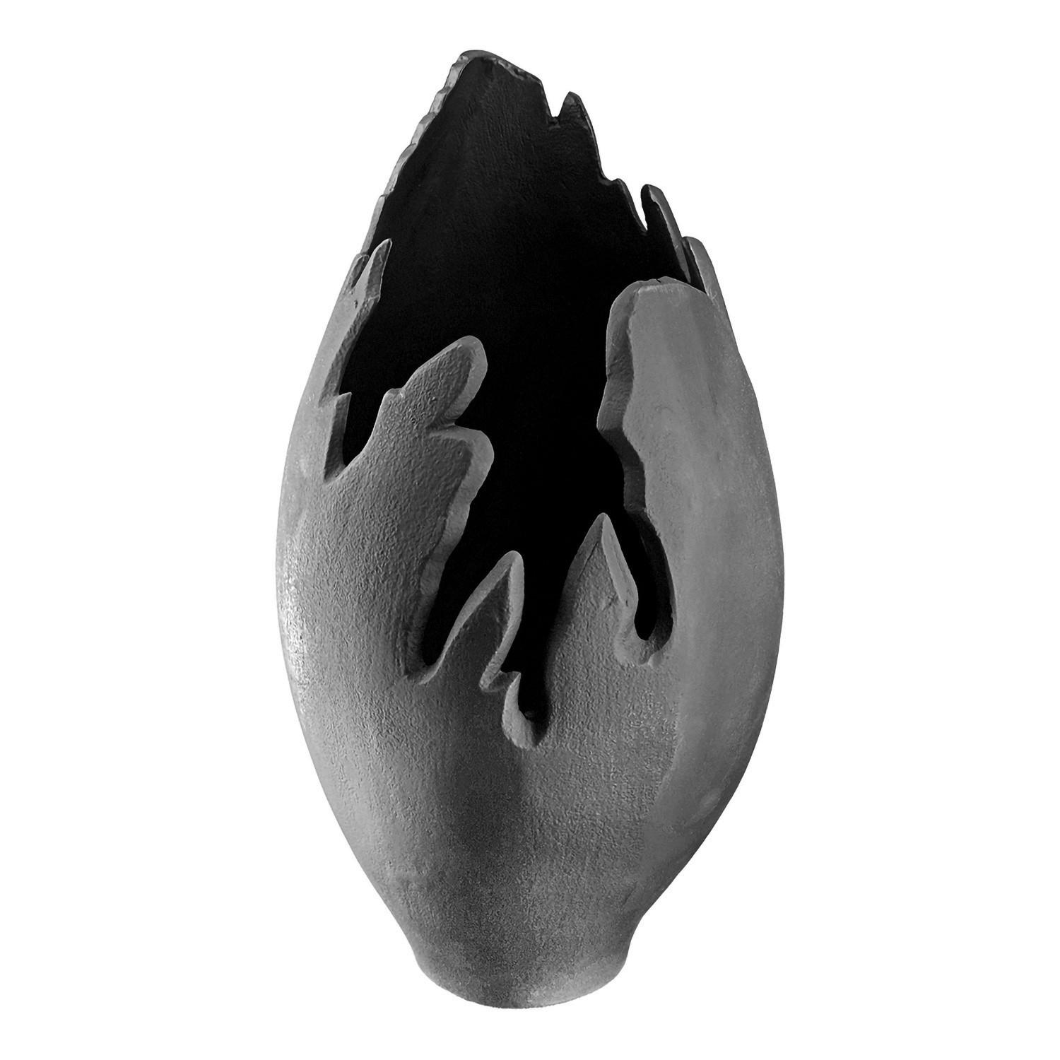XXXLutz Dekovase Vulkano Flame Anthrazit 39 cm
