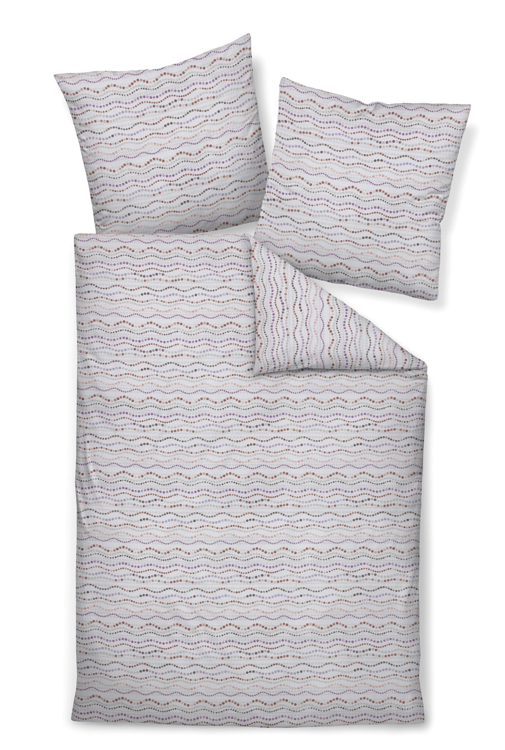 POSTELJNINA 135/200 cm mečkanka barve gozdnih sadežev  - barve gozdnih sadežev, Konvencionalno, tekstil (135/200cm) - Janine