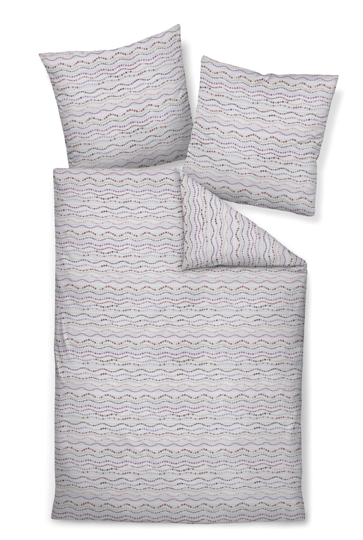 POSTELJNINA 135/200 cm mečkanka barve gozdnih sadežev  - barve gozdnih sadežev, Konvencionalno, tekstil (135/200cm) - Janine