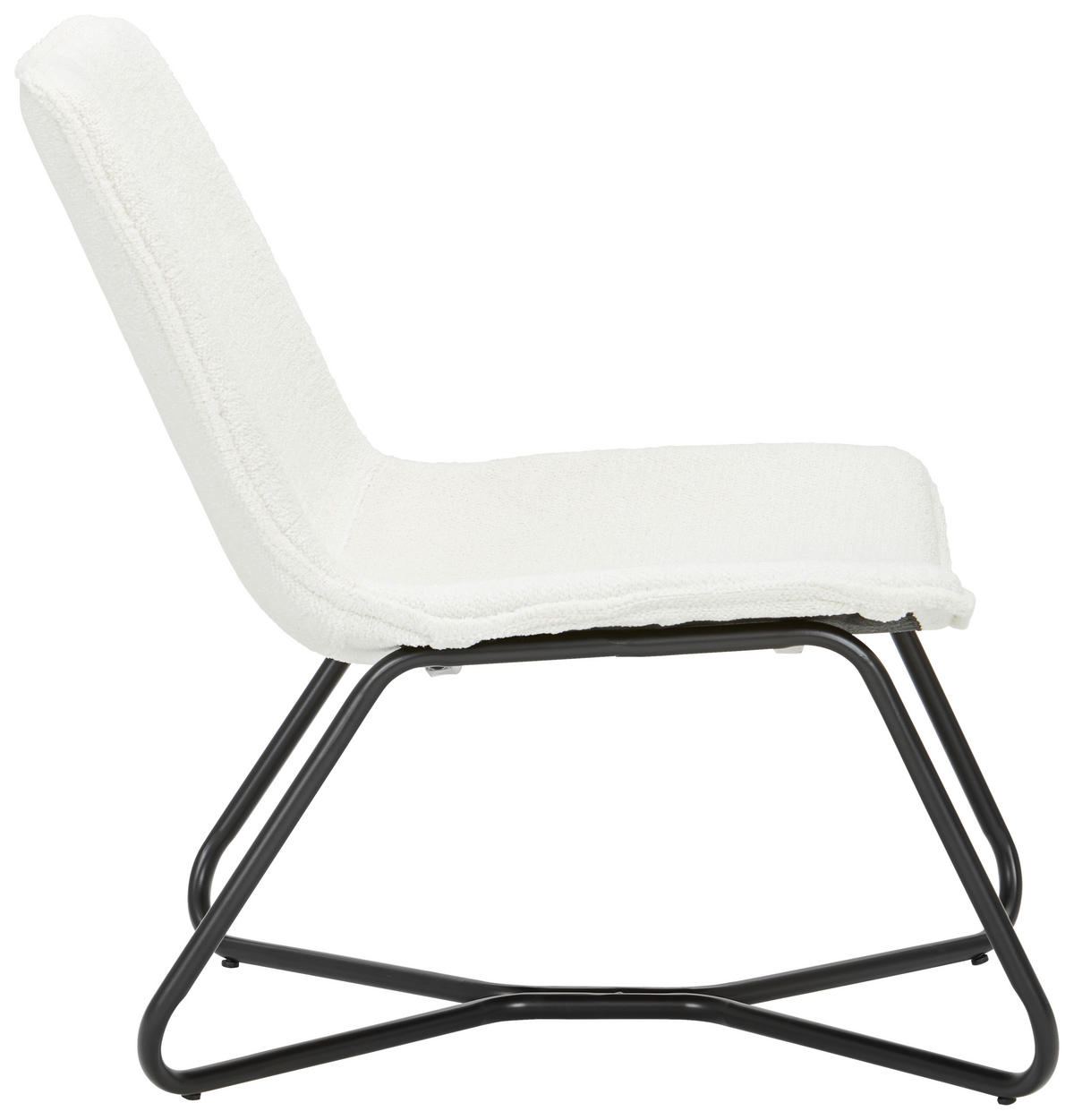 SESSEL in Mikrofaser Creme, Schwarz  - Creme/Schwarz, Design, Holz/Textil (65/71/73cm) - MID.YOU