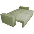 SCHLAFSOFA Cord Olivgrün  - Schwarz/Olivgrün, KONVENTIONELL, Kunststoff/Textil (240/89/100cm) - Carryhome