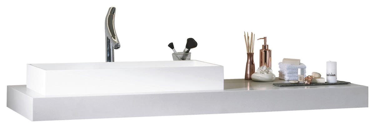 MOBILIER BAIE - alb/culoare lemn stejar, Design, sticlă/lemn (160cm) - Voglauer