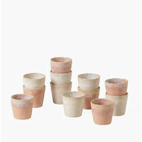 ESPRESSOTASSENSET 80ML GRESPRESSO 12-teilig  - Hellrosa/Weiß Hochglanz, Basics, Keramik - Costa Nova