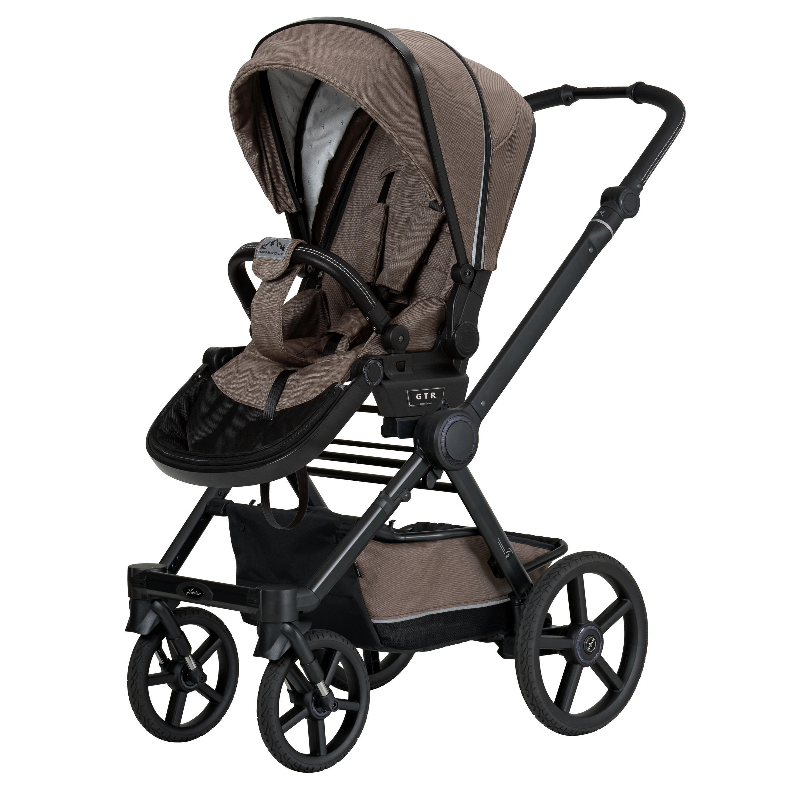 KINDERWAGENSET  Outdoor Activity Set  Toffee  - Schwarz/Cappuccino, Basics, Textil (58/130/100cm) - Hartan