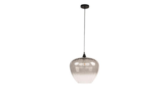HÄNGELEUCHTE 40/150 cm  - Schwarz/Grau, Basics, Glas/Metall (40/150cm) - Dieter Knoll