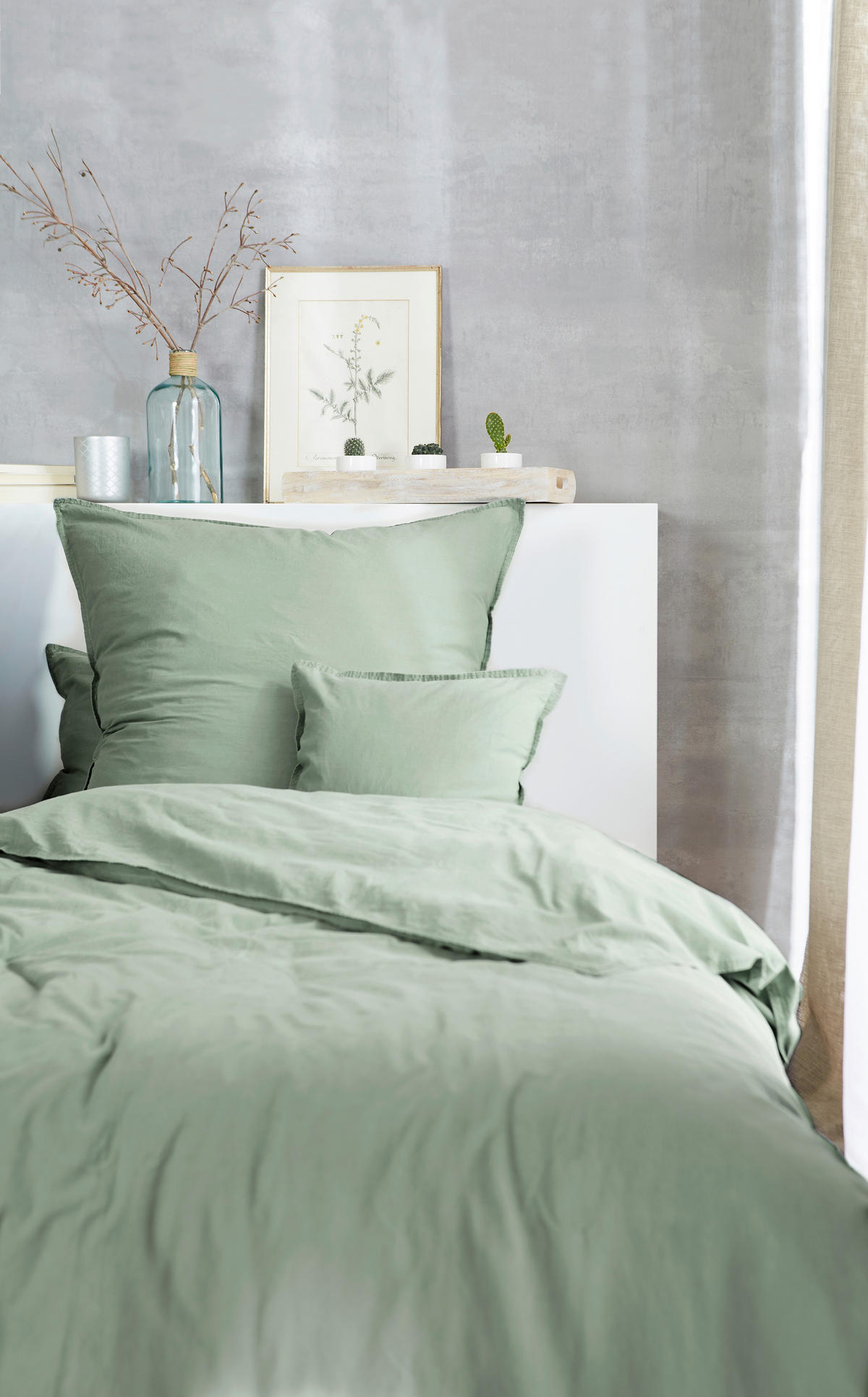 BETTWÄSCHE Renforcé 200/200 cm  - Olivgrün, Basics, Textil (200/200cm)