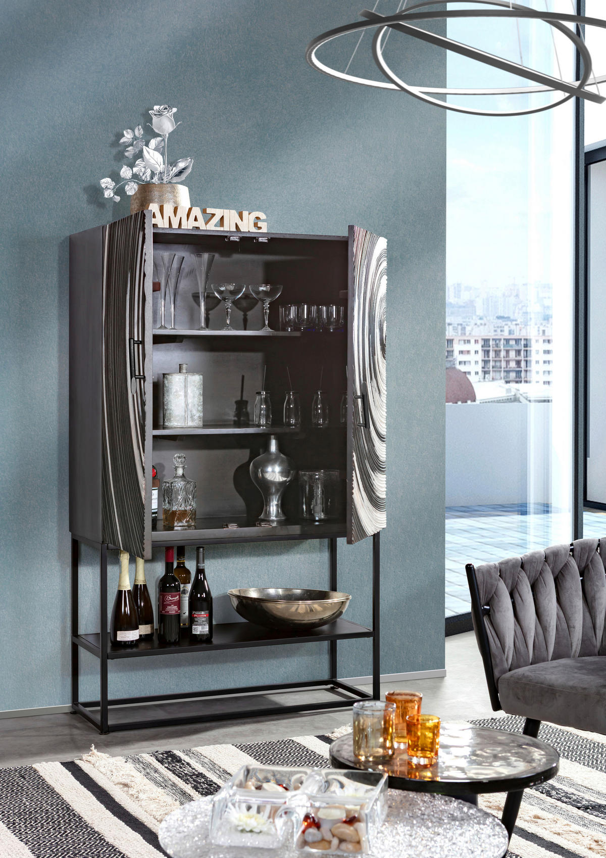 HIGHBOARD  in 100/160/44 cm  - Schwarz, Design, Holz/Holzwerkstoff (100/160/44cm) - Landscape