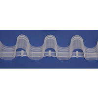 PÁSKA S VLNKOVÝM RIASENÍM - číra, Basics, textil (8cm)