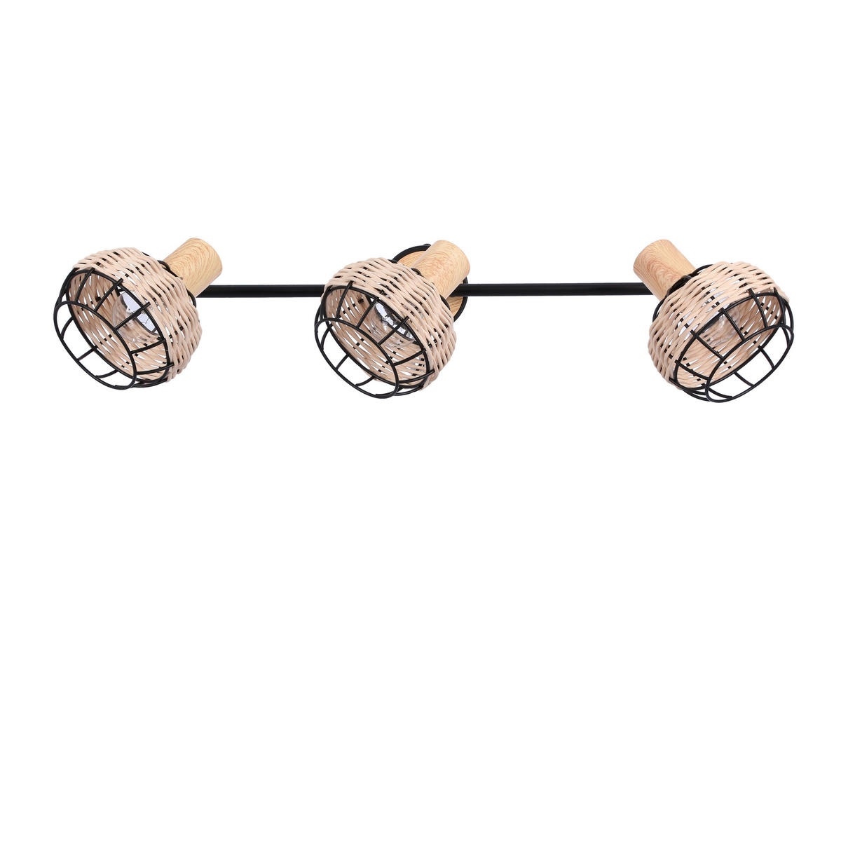 SPOTLIGHT Tajga 64/12/18 cm   - svart, Natur, metall/trä (64/12/18cm)
