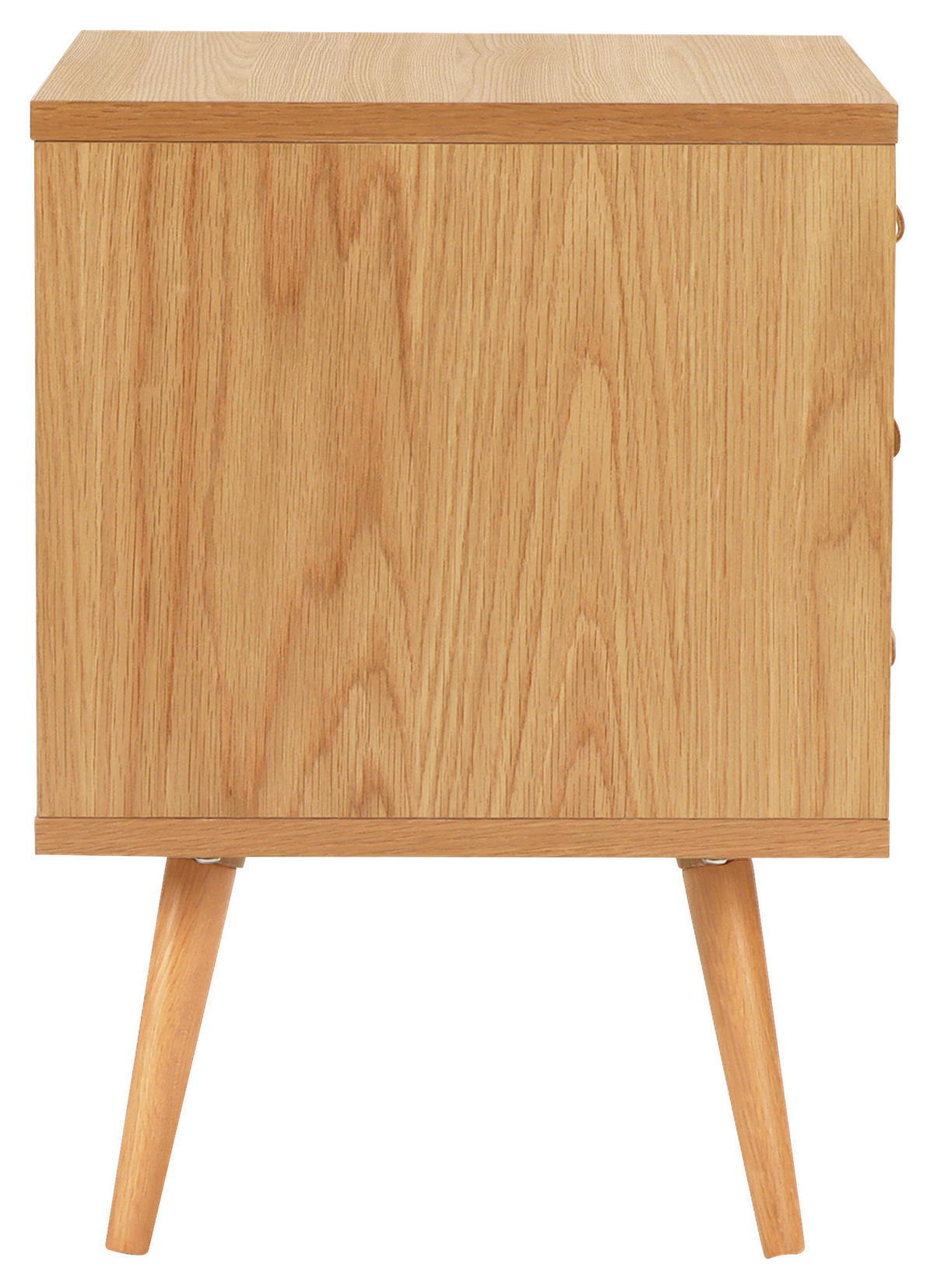 NOČNÍ STOLEK, dub, bílá, barvy dubu, 50/55/40 cm - bílá/barvy dubu, Design, dřevo/kompozitní dřevo (50/55/40cm) - Boxxx