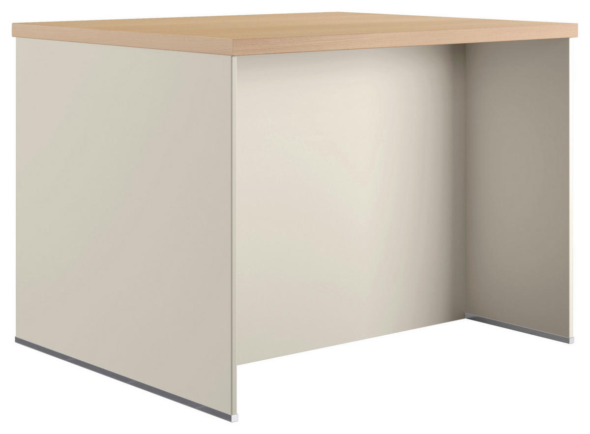 KÜCHENINSEL 123,4/91,8/96,6 cm  in Eichefarben, Magnolie  - Edelstahlfarben/Eichefarben, Basics, Holzwerkstoff/Metall (123,4/91,8/96,6cm) - Impuls