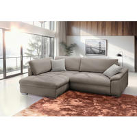 ECKSOFA CASA GRANDE Hellbraun Chenille, Struktur  - Hellbraun/Beige, Design, Textil/Metall (178/268cm) - Livetastic