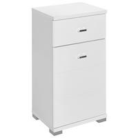 ALSÓSZEKRÉNY 38/73/30 cm  - ezüstszínű/fehér, Basics, műanyag/faalapú anyag (38/73/30cm) - Xora