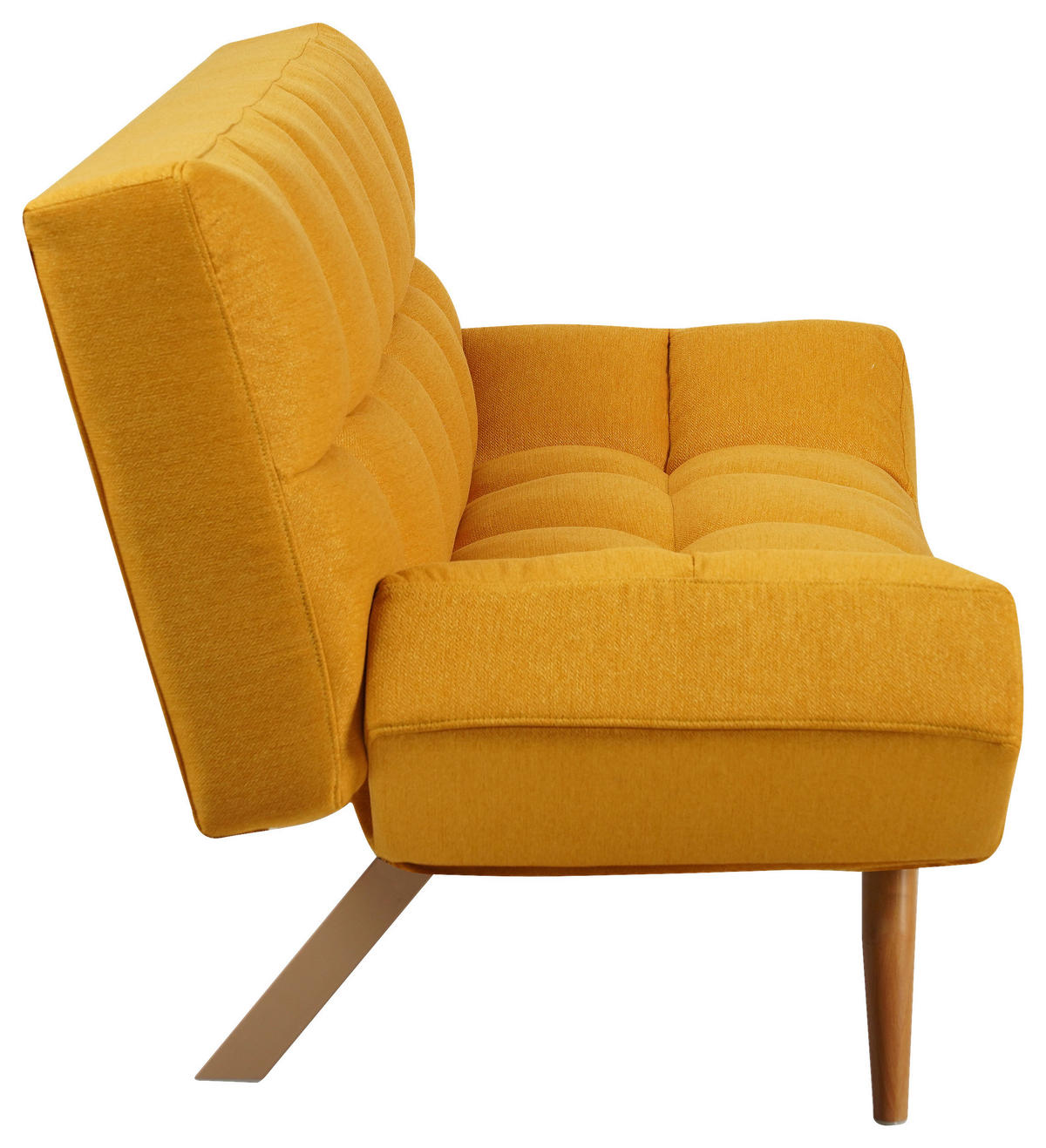 ZOFA S POSTELJNO FUNKCIJO,  rumena tekstil  - rumena/naravne barve, Design, kovina/tekstil (182/87/82cm) - Livetastic