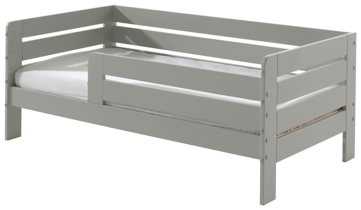 POSTEĽ PRE DETI A MLÁDEŽ, sivá - sivá/prírodná farba, Modern, drevo/kompozitné drevo (70/140cm) - MID.YOU
