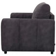 SCHLAFSOFA Leinenoptik Dunkelgrau  - Dunkelgrau/Schwarz, Design, Kunststoff/Textil (198/91/100cm) - Carryhome