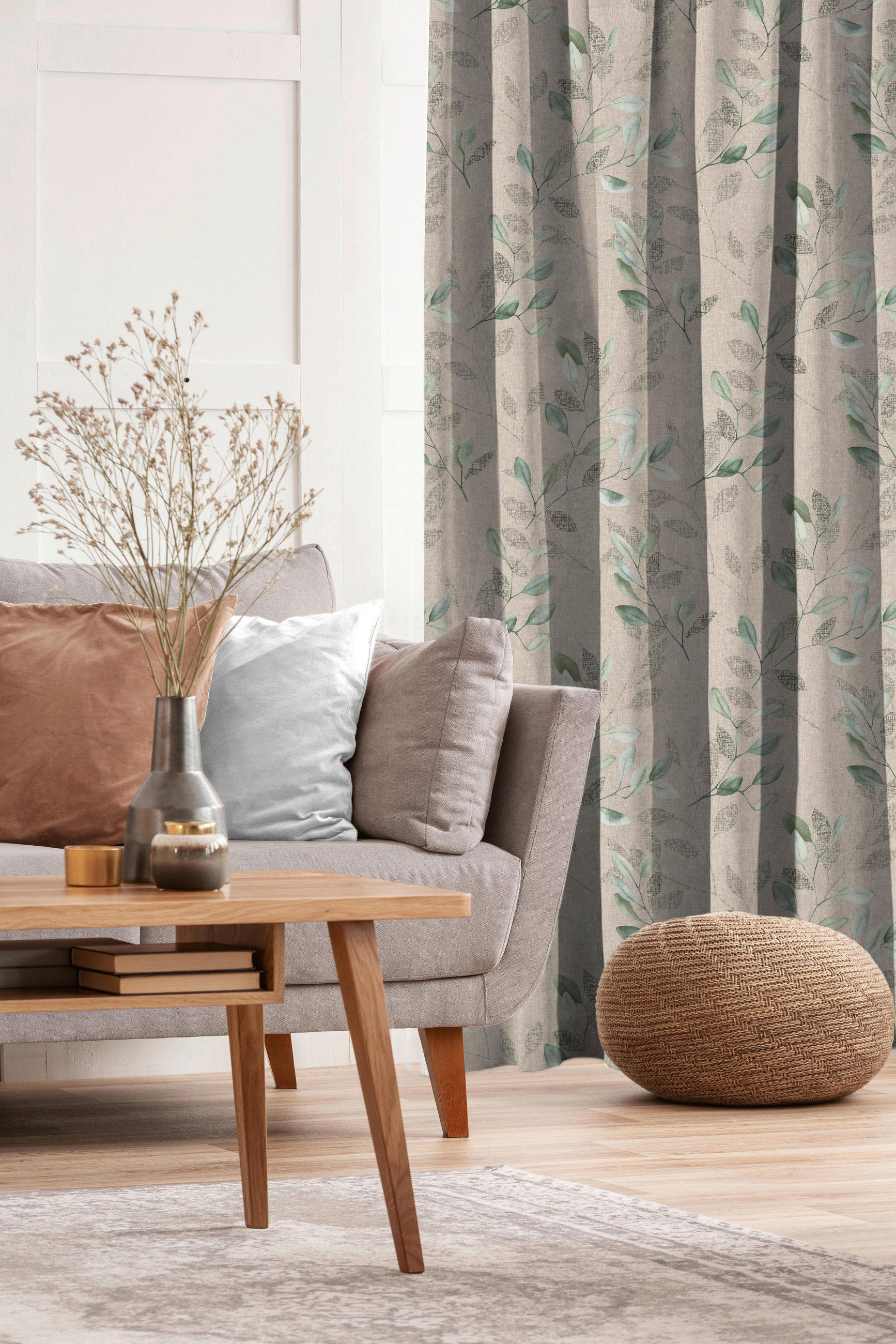 VORHANGSTOFF per lfm Verdunkelung  - Grün, KONVENTIONELL, Textil (140cm) - Esposa