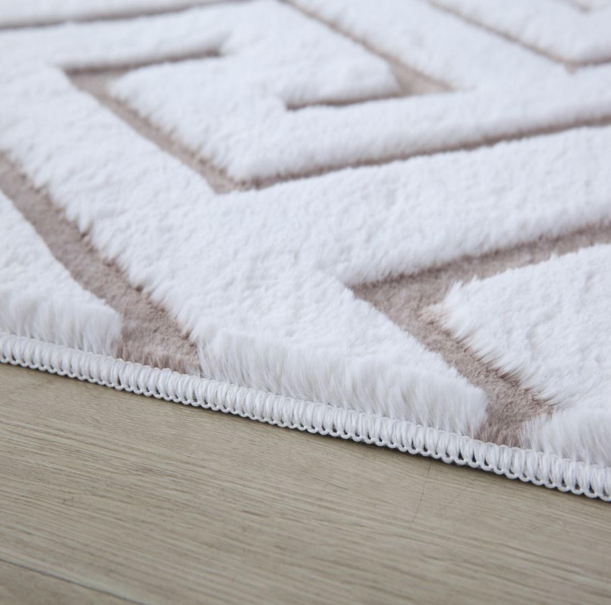 FLACHWEBETEPPICH 140/200 cm VISION Weiß, Beige  - Beige/Weiß, Design, Textil (140/200cm) - Novel
