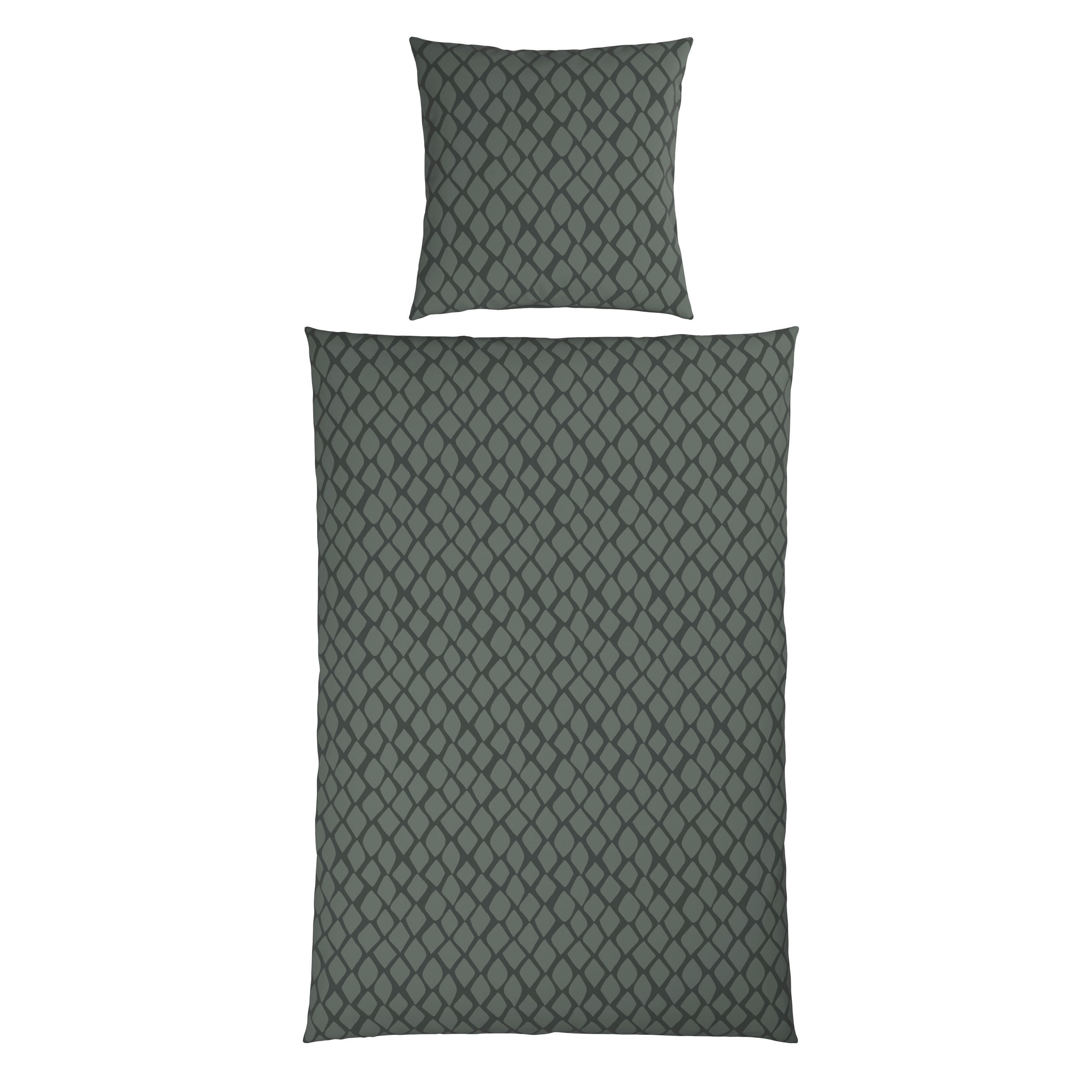 WENDEBETTWÄSCHE SNAKO Satin 155/220 cm  - Grün, Design, Textil (155/220cm) - Dieter Knoll