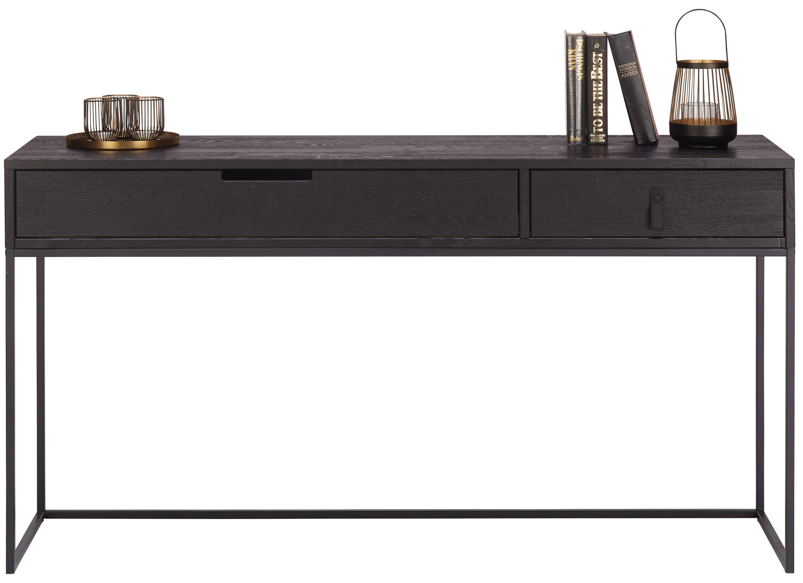 KONSOLENTISCH in Holz, Metall 140/40/74 cm    - Schwarz, Design, Holz/Metall (140/40/74cm) - Livetastic