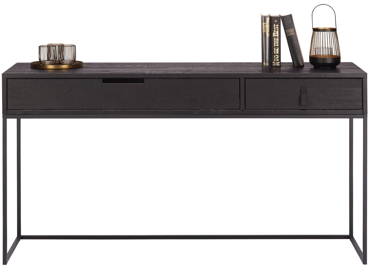KONSOLENTISCH in Holz, Metall 140/40/74 cm    - Schwarz, Design, Holz/Metall (140/40/74cm) - Livetastic