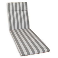 LIEGENAUFLAGE in Anthrazit, Hellgrau Streifen  - Anthrazit/Hellgrau, Basics, Textil (60/4/200cm)