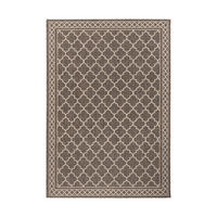 FLACHWEBETEPPICH Wohnzimmer 80/150 cm Splash 300 Braun / Creme Creme, Braun rechteckig  - Creme/Braun, KONVENTIONELL, Textil (80/150cm) - Kayoom