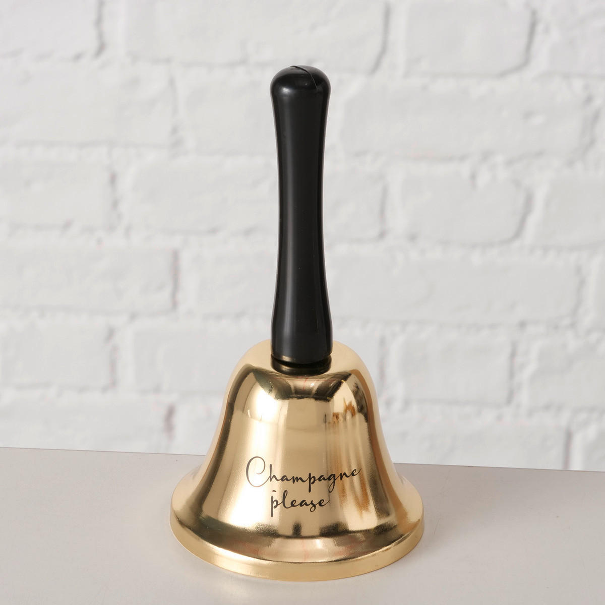 DEKOGLOCKE - Goldfarben/Schwarz, Basics, Kunststoff/Metall (7,5/13,5cm)