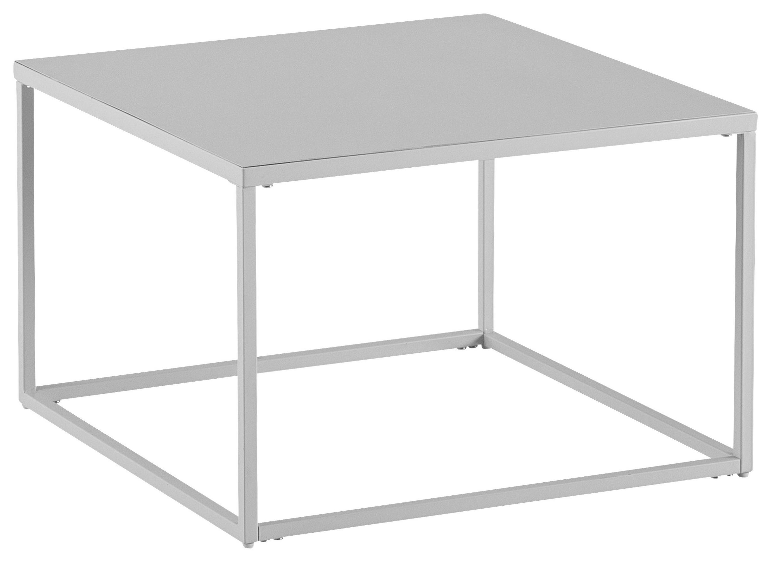 COUCHTISCH in Metall 60/60/40 cm  - Weiss, Design, Metall (60/60/40cm) - MID.YOU