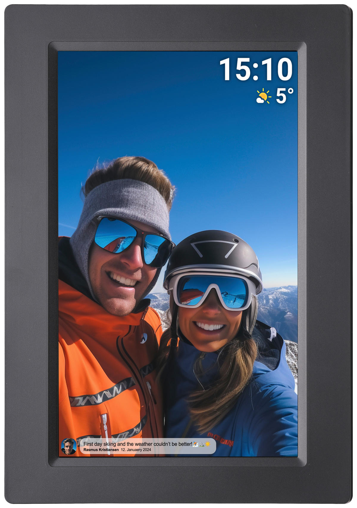 DIGITALER BILDERRAHMEN - Schwarz, Design, Kunststoff (26,7/19,6/2,4cm) - DENVER