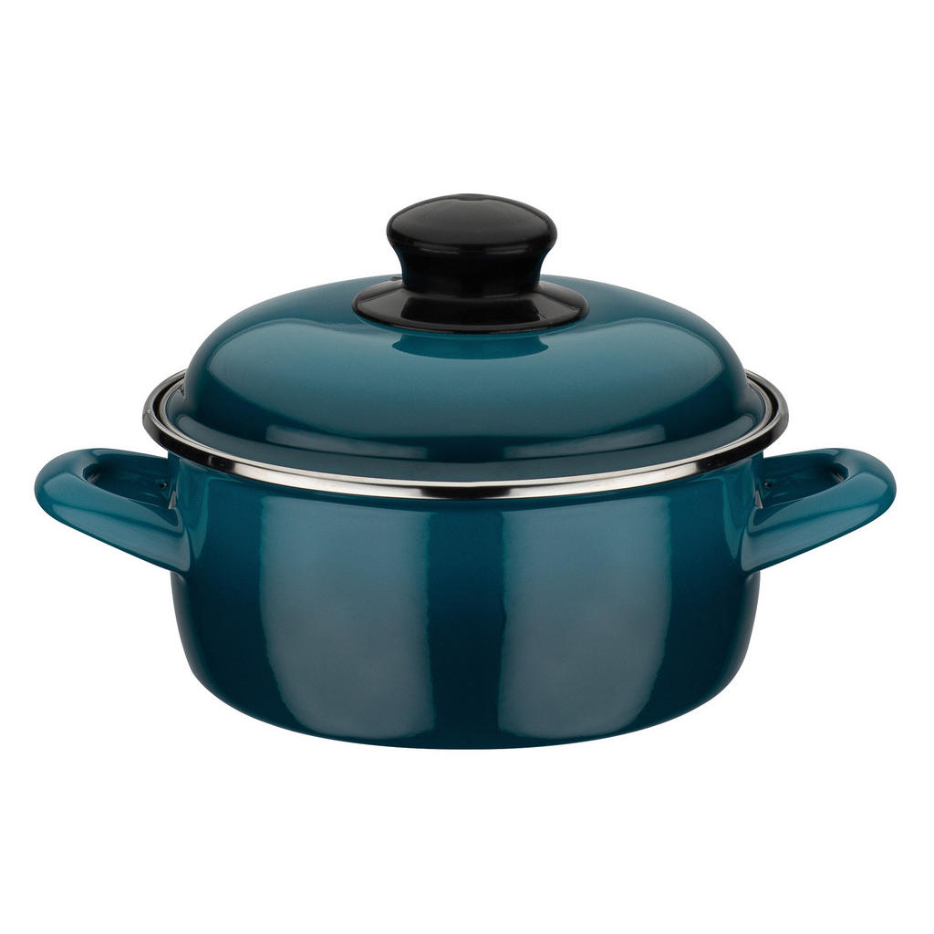 Thumbnail - GSW Kochtopfset Blue Shadow, Blau, Metall, 4-teilig, 16 cm, 1.4 L, ISO 9001, kratzfest, hitzebeständige Griffe, hitzebes...