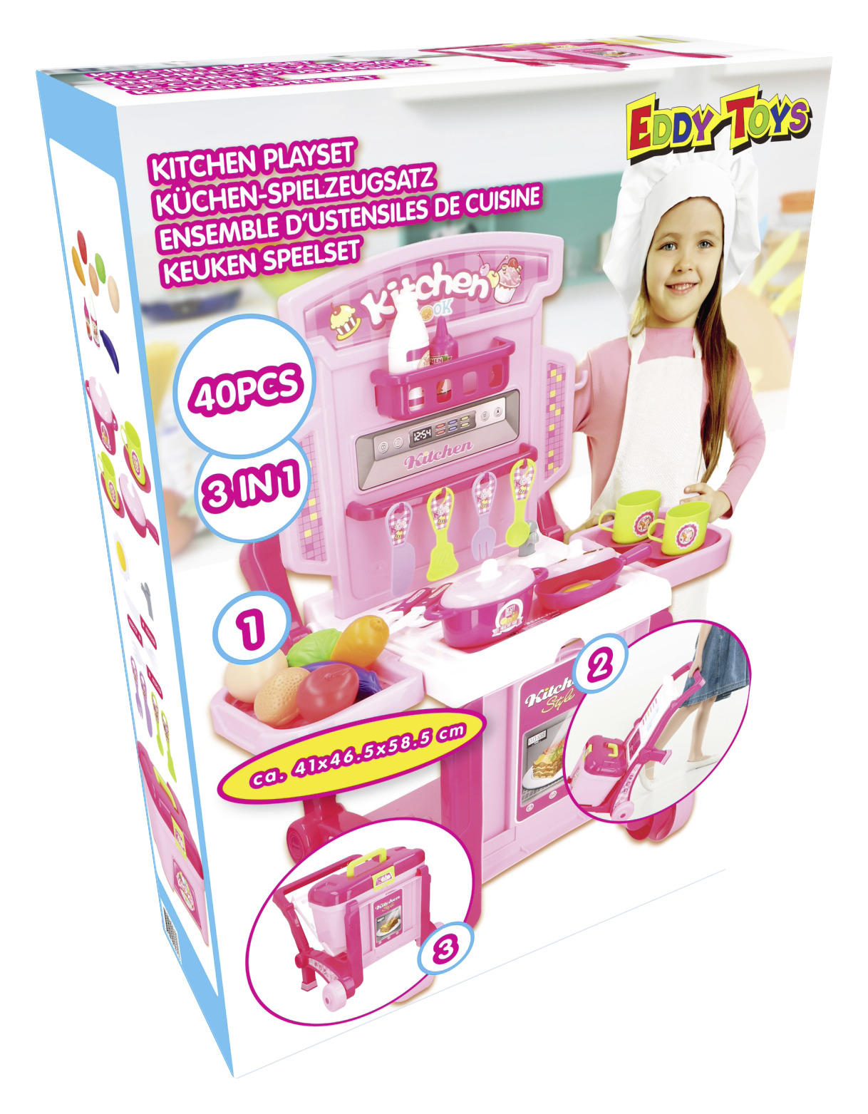 KINDERKÜCHE - Pink, Design, Kunststoff (41/15/62cm)