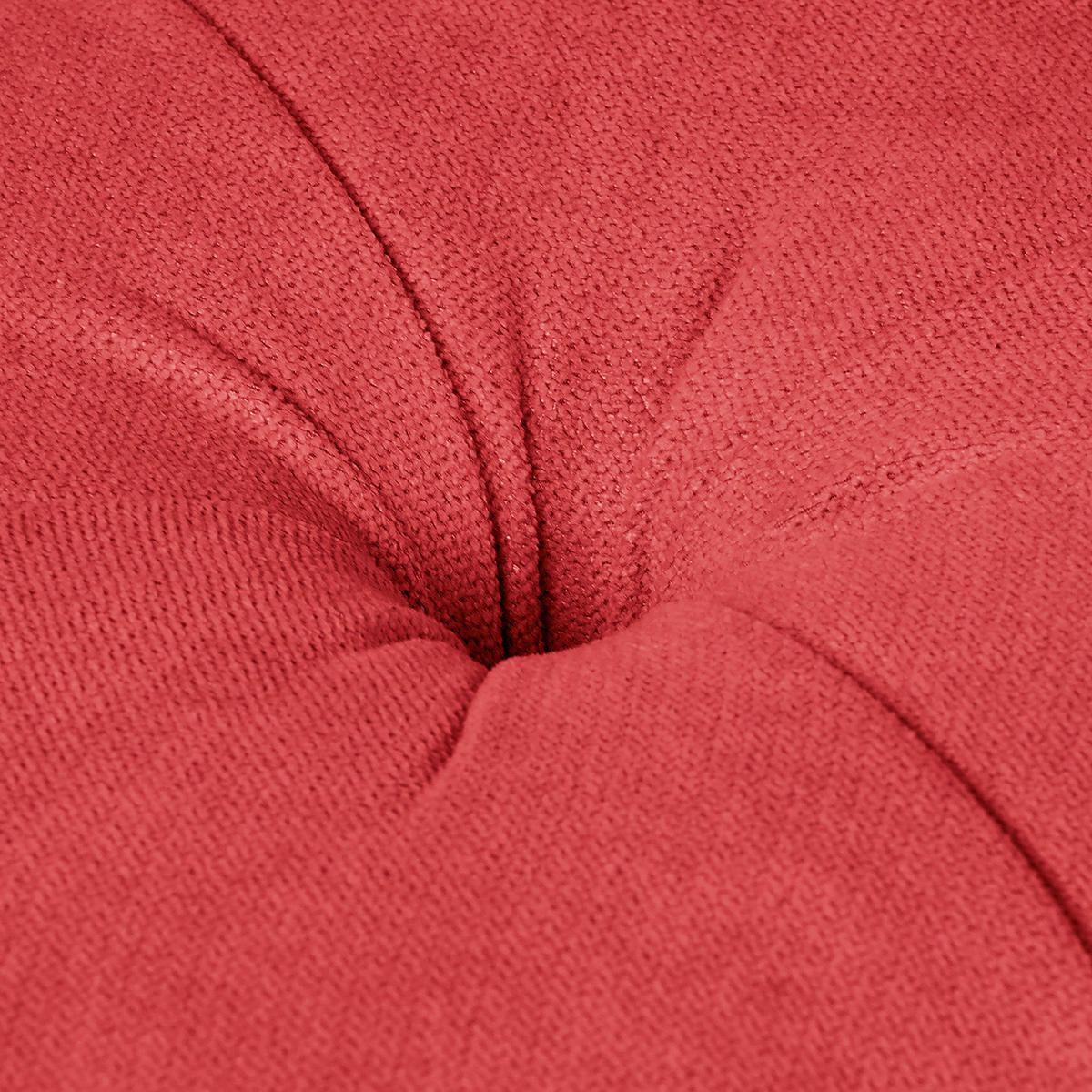 HOCKER Textil Rot  - Rot/Braun, Design, Holz/Textil (80/45/80cm) - Livetastic